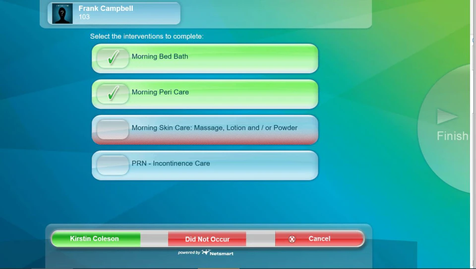 screenshot of myUnity Home Care & Hospice